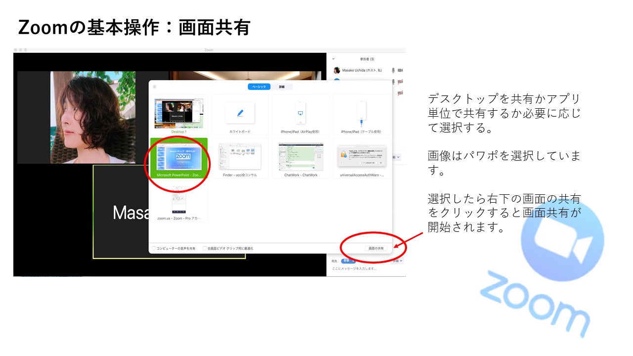 Zoomで 画面共有 する方法について教えてください 集客苦手でも