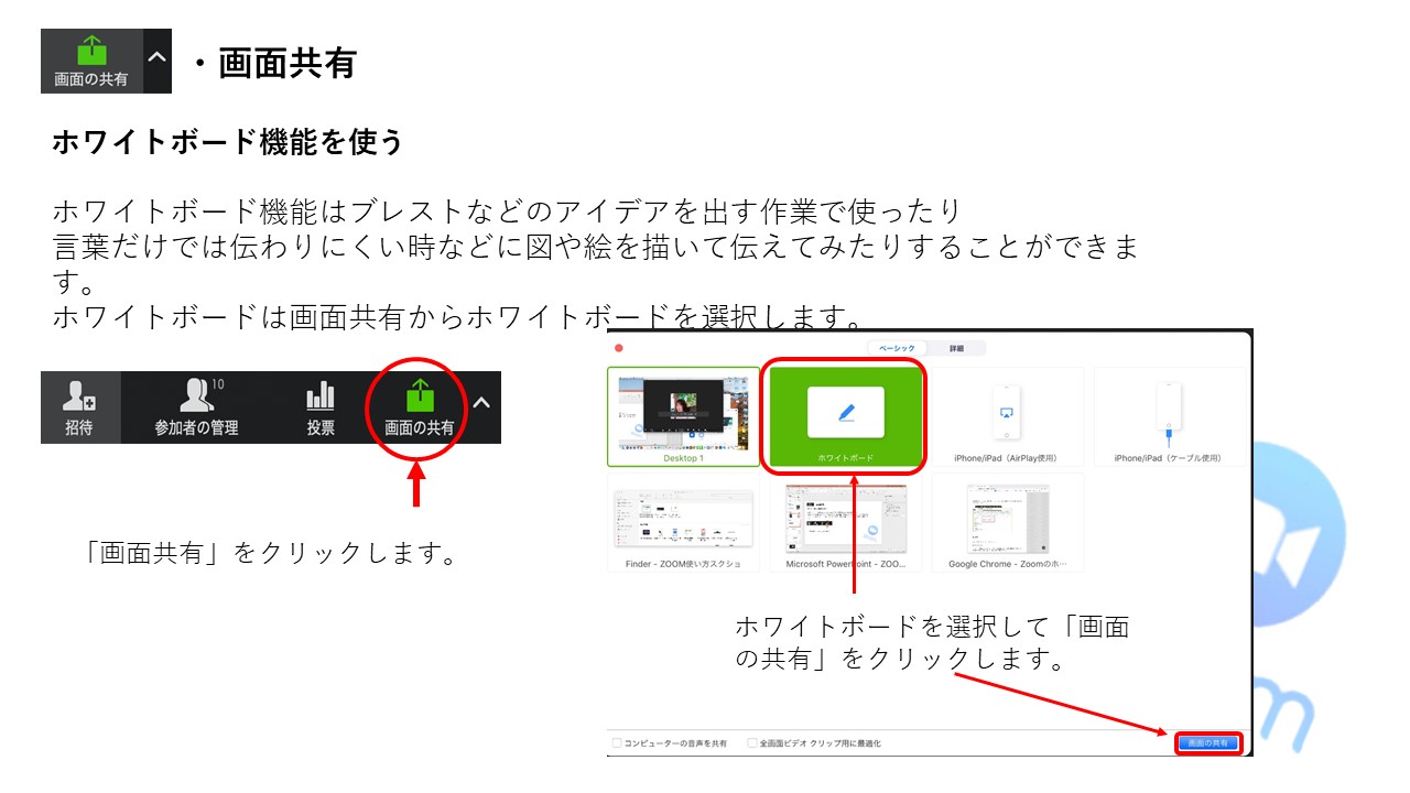 Zoomの ホワイトボードの使い方 について教えてください 集客苦手でも30 50人を安定集客 Zoomセミナー集客満席法