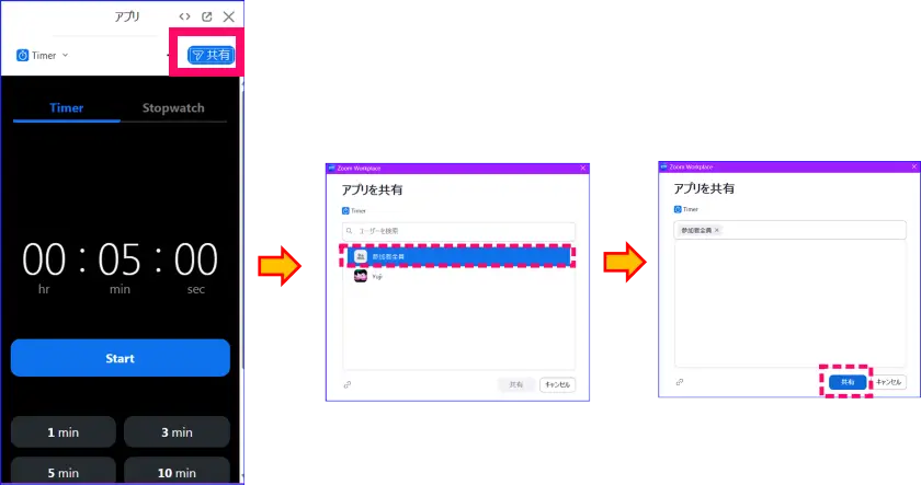 Zoomタイマーアプリ情報共有