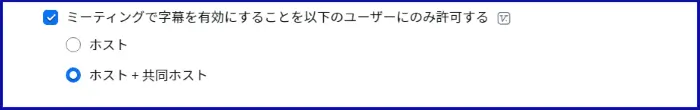 字幕の有効許可