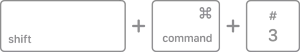 Macショートカットキー画面全体スクリーンショット