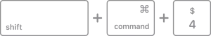Macショートカットキー範囲選択