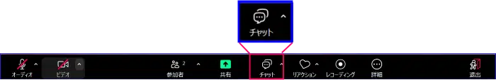 Zoomミーティングチャットアイコン