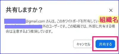 Zoomホワイトボードアクセス許可