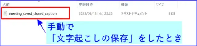 Zoom字幕の保存