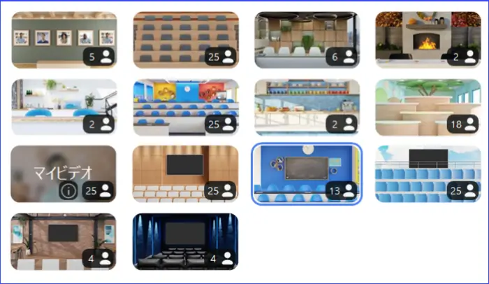 Zoomのイマーシブ画像種類