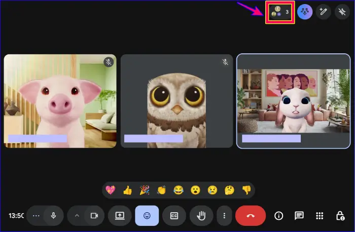 Google Meet会議中の共同主催者の追加方法