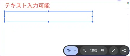 Google Meet書き込みのテキストボックス