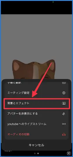 zoomiPhone背景とエフェクト